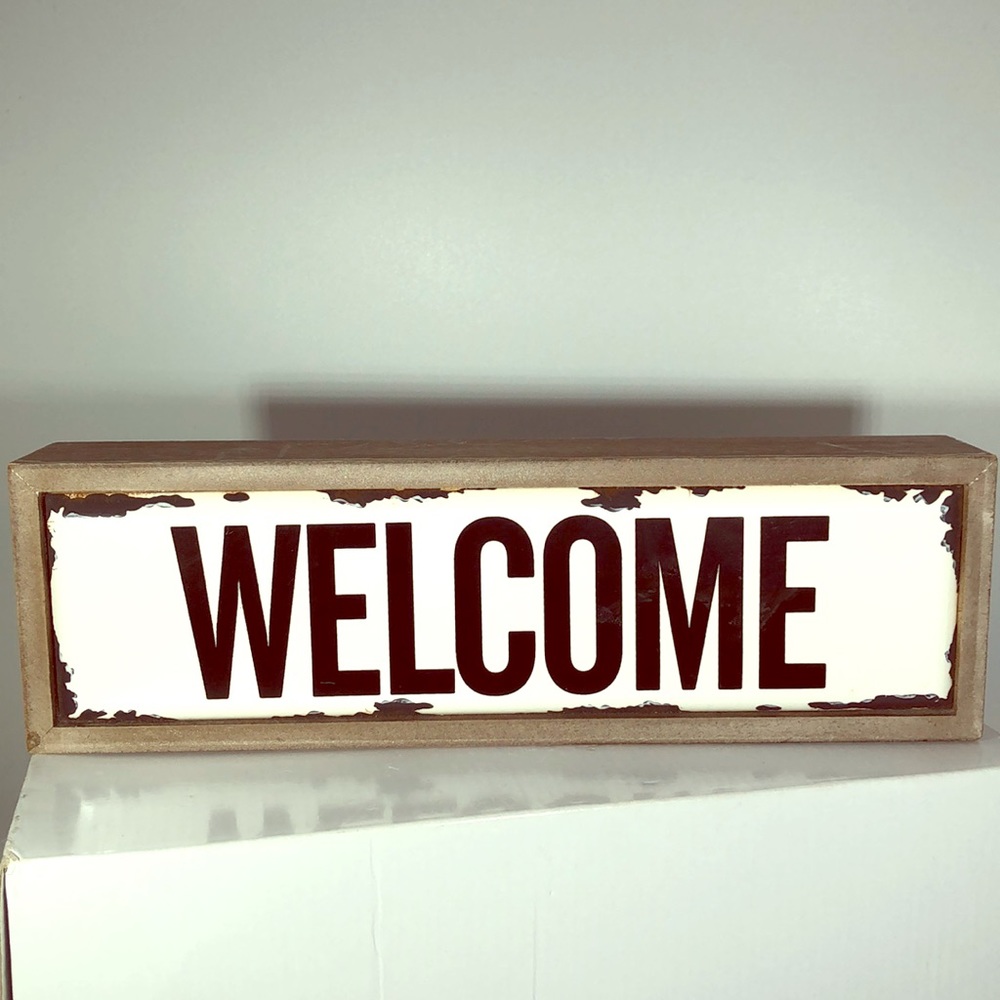 Housewares WELCOME SIGN distressed